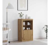 vidaXL Armario de Almacenamiento Contemporáneo de Con Estante de Vidrio | Diseño Elegante Para O Oficina Acabado Mate Duradero Uso Interior Fácil de de Muebles de Madera