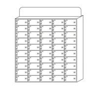 Armario de almacenamiento de acrílico para teléfono móvil montado en la pared con cerradura, color blanco, gabinete de almacenamiento para teléfono celular, caja de almacenamiento para teléfonos
