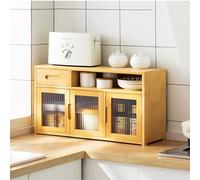 Armario de almacenamiento de cocina multicapa con encimera y estante para platos para organizar especias y cocina