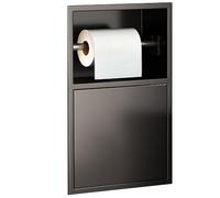 Armario de almacenamiento de ducha empotrable impermeable con soporte para papel higiénico y cubo de basura para baño y espacio vital