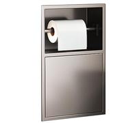 Armario de almacenamiento de ducha empotrable impermeable con soporte para papel higiénico y cubo de basura para baño y espacio vital