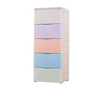 Armario de almacenamiento de plástico con cajón grueso de 45 pulgadas de ancho, armario para bebé, cómoda para niños, armario de 4 capas de colores mezclados