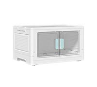 Armario de almacenamiento de puerta doble elegante cubo de basura apilable doble con ruedas organizador libros para habitaciones salas de estar