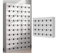 Armario de almacenamiento de teléfono de acero de gran capacidad con ventana transparente para teléfonos de examen de estudiantes, diseño de rejilla de 20 y solución práctica