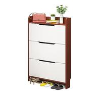 Armario de almacenamiento de zapatos, organizador oculto delgado para entrada, estante cerrado estrecho para espacios pequeños, diseño moderno para armario de pasillo