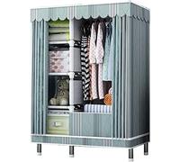 Armario de almacenamiento - Diseño de cremallera totalmente cerrado para dormitorio, organizador de tela montado, ideal para almacenamiento doméstico, dimensiones: 172 x 85 x 45 cm