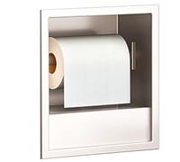 Armario de almacenamiento empotrado impermeable para ducha, organizador integrado de acero inoxidable con soporte para papel higiénico y cubo de basura para baño y espacio vital