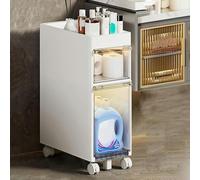 Armario de almacenamiento estrecho para baño con 4 niveles de cajones de plástico, torre vertical delgada para almacenamiento de gran capacidad (no incluye armario de pañuelos)