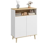 Armario de almacenamiento HOMCOM, buffet de cocina, con estante ajustable, armario de , 80 x 38 x 102 cm, diseño , patas de madera , acabado y de de madera