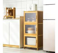 Armario de almacenamiento independiente para cocina, despensa, con puertas, aparador versátil para especias, ollas y sartenes, ideal para cocina, sala de estar y comedor