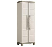 Armario de Almacenamiento Keter Excellence con 4 Estantes Ajustables y Puertas con Cerradura, Mueble Alto para Garaje, Lavandería o Vestidor, Diseño Compacto y