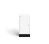 Armario de almacenamiento múltiple, serie 29, puerta batiente con cerradura con base, apertura a la derecha; dimensiones: 670 x 349 x 460 mm (alto x ancho x profundidad). Color: 696 blanco tráfico