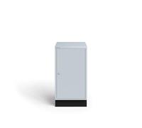 Armario de almacenamiento múltiple, serie 29, puerta batiente con cerradura con base, apertura a la izquierda; dimensiones: 670 x 349 x 460 mm (alto x ancho x profundidad). Color: 645 gris claro