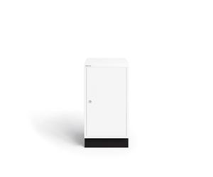 Armario de almacenamiento múltiple, serie 29, puerta batiente con cerradura con base, apertura a la izquierda; dimensiones: 670 x 349 x 460 mm (alto x ancho x profundidad). Color: 696 blanco tráfico