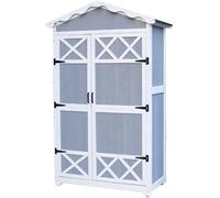 Armario de Almacenamiento para jardín Exterior, cobertizo para Herramientas Resistente a la Intemperie con Asas metálicas, Almacenamiento Extra Alto para Muebles de Patio, Organizador Grande