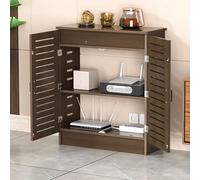 Armario de Almacenamiento para Router WiFi, Soporte de Suelo para módem y decodificador, Elegante y práctico (50 x 80 x 25 cm/19,7 x 31,5 x 9,8 Pulgadas)