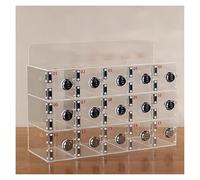 Armario de almacenamiento para teléfono montado en la pared con cerradura de contraseña, acrílico transparente para una organización segura de dispositivos en oficinas y escuelas