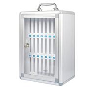 Armario de almacenamiento para teléfono móvil con cerradura, caja de seguridad montada en la pared para uso en oficina y conferencias, casillero portátil para una organización segura