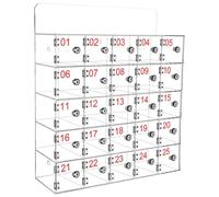 Armario de almacenamiento para teléfonos móviles, caja de rabia de teléfono de pared de acrílico transparente, con cerradura y llaves, varias puertas(20 puertas)