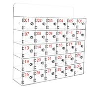 Armario de almacenamiento para teléfonos móviles, caja de rabia de teléfono de pared de acrílico transparente, con cerradura y llaves, varias puertas(15 puertas)