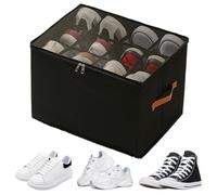 Armario de Almacenamiento para Zapatos - Organizador con Tapa Transparente, cajón de Almacenamiento de Tela | de Compartimentos para Zapatos visibles, Bandeja Plegable para Ropa con