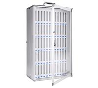 Armario de almacenamiento plateado para teléfono celular de 60 bits para estudiantes, solución segura de gestión de teléfonos móviles para exámenes de aula y campamentos de capacitación