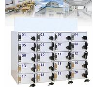 Armario de almacenamiento seguro de acrílico para teléfono con 12 ranuras, compacto con cerradura para oficina, escuela y eventos, solución ideal para ahorrar espacio para artículos valiosos