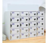 Armario de almacenamiento seguro para teléfono de pared, armario acrílico con cerradura para teléfonos celulares, caja de seguridad de 50 compartimentos con cerraduras y llaves para uso en la oficina