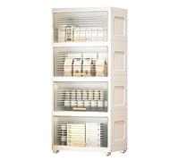 Armario de almacenamiento vertical con ruedas y puertas, organizador de gran capacidad para cocina, sala de estar, dormitorio, carrito delgado con ruedas para entrada o pasillo