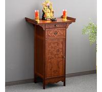 Armario de altar con puertas, almacenamiento de bambú para oración y meditación, altares para el hogar para rituales religiosos y necesidades diarias, diseño funcional y elegante