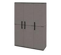 Armario de altura completa 102x37x163cm en polipropileno, material reciclable y ecológico sostenible, está equipado con bisagras y estantes
