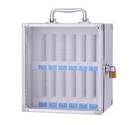 Armario de Aluminio para teléfono móvil con asa y Compartimento para algodón Perlado - Ideal para hospitales, Salas de conferencias y Profesores (22,5 * 18,7 * 25,1 cm)