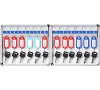 Armario de aluminio resistente para 12 llaves con etiquetado colorido, solución de almacenamiento de llaves, ideal para uso doméstico u oficina