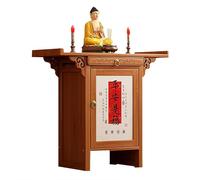 Armario de bambú portátil con cajón de Almacenamiento, Mesa de Altar for meditación, Ideal for Espacios pequeños y Uso doméstico.(Natural,20in/51cm)
