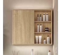 Armario De Baño Con Espejo, Armario Con Espejo Para Baño Con Estante Interior, Mueble Para Baño Estilo Moderno, Armario De Baño Con Espejo, Para Aseo Dormitorio Moderno(70*63cm/27.5*24.8in)