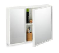 Armario de baño con espejo botiquín decorativo 2 estantes 10,9 kg MDF