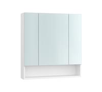 Armario de Baño con Puertas de Espejo Blanco Nube