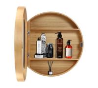 Armario de baño de madera maciza con espejo antivaho de un clic, fácil instalación, armario de almacenamiento de pared de alta definición, espejo a prueba de explosiones, armario de espejo de baño de