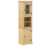 vidaXL Armario de baño Corona Madera Maciza de Pino 50x40x185 cm, Armario de almacenaje de baño, Armario de Suelo de baño, Muebles de baño