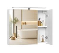 Armario de Baño de Pared con 3 Puertas con Espejo e Iluminación