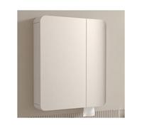 Armario de baño de pared con espejo de almacenamiento multicapa para baños, lavanderías y salas de estar (60 x 65 x 13 cm)