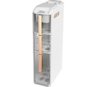 Armario de baño estrecho de 4 niveles para huecos, cajón de papel higiénico, torre de almacenamiento con cajones transparentes y asa de fácil extracción, unidad de almacenamiento vertical con ruedas