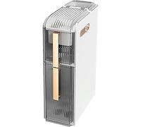 Armario de baño estrecho de 4 niveles para huecos, cajón de papel higiénico, torre de almacenamiento con cajones transparentes y asa de fácil extracción, unidad de almacenamiento vertical con ruedas