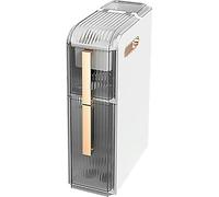 Armario de baño estrecho de 4 niveles para huecos, cajón de papel higiénico, torre de almacenamiento con cajones transparentes y asa de fácil extracción, unidad de almacenamiento vertical con ruedas