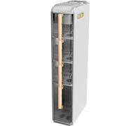 Armario de baño estrecho de 4 niveles para huecos, cajón de papel higiénico, torre de almacenamiento con cajones transparentes y asa de fácil extracción, unidad de almacenamiento vertical con ruedas