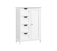 Armario de Baño Mueble de Baño Estrecho Cómoda de Baño Cajonera Blanco