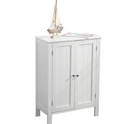 Armario de baño multiusos, mueble de baño, recibidor, dormitorio, salón, mueble de suelo, dos puertas de madera MDF 58x28x80cm Color blanco. Mueble de baño para ahorrar espacio Slim