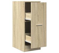 Armario de boticario roble Sonoma 30x41x77,5cm Madera ingeniería | Tobogán metálico, asas elegantes, gran espacio, almacenamiento de cocina, salón, oficina, fijación de pared incluida