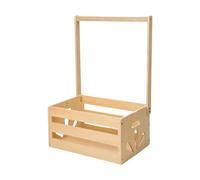 Armario de cajas de baby shower, cesta de almacenamiento de ducha de madera, cesta de bebé con mango, 37.5 cm, construcción de madera resistente, compacto y ahorro de espacio, para bebés