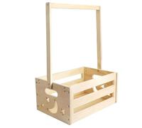 Armario de cajas de baby shower de madera, jaula de madera de almacenamiento de juguetes para el hogar, cesta de ropa de estilo estrella y para niñas recién nacidas, regalo de baby shower para n